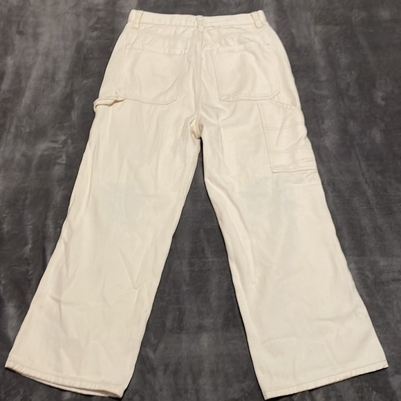 Cream Ripped Baggy Jeans - Picture 2 of 7